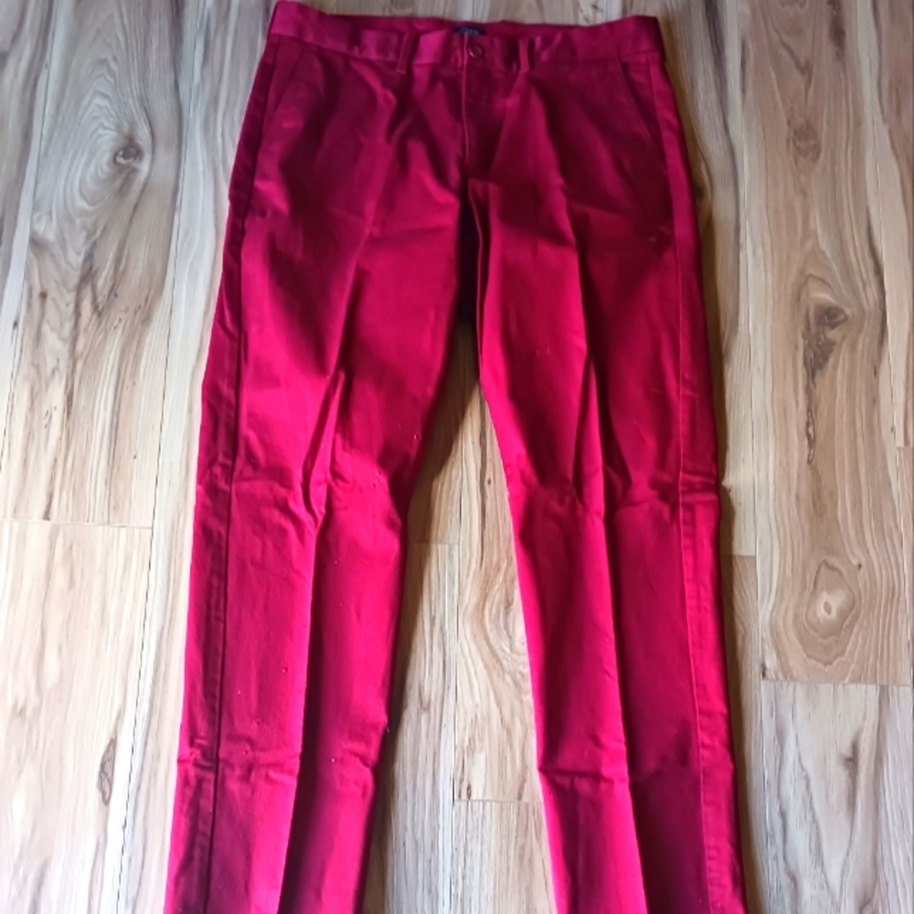 J Crew Burgandy Pants Size 34×34